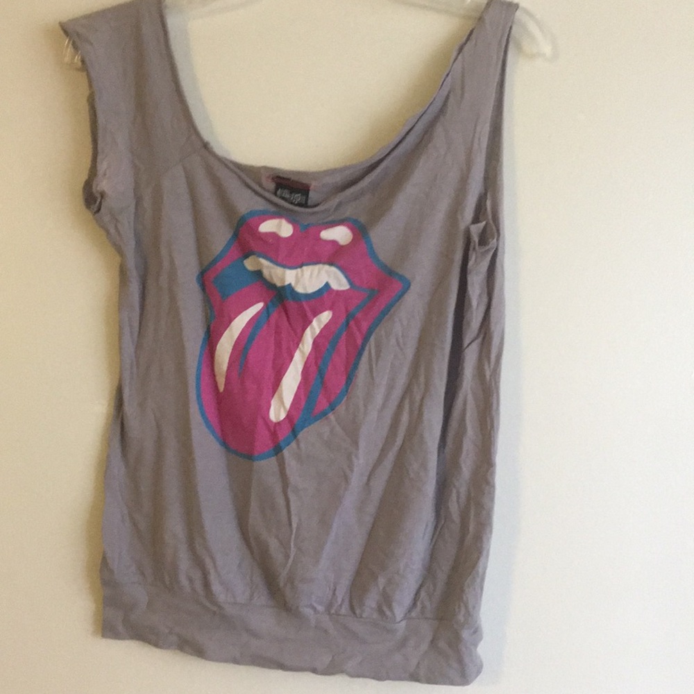 Vintage looking Rolling Stones cut off T
